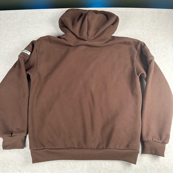 Comfrt Good Days Ahead Fleece Hoodie Soft Medium Unisex Brown - Picture 10 of 10